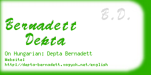 bernadett depta business card
